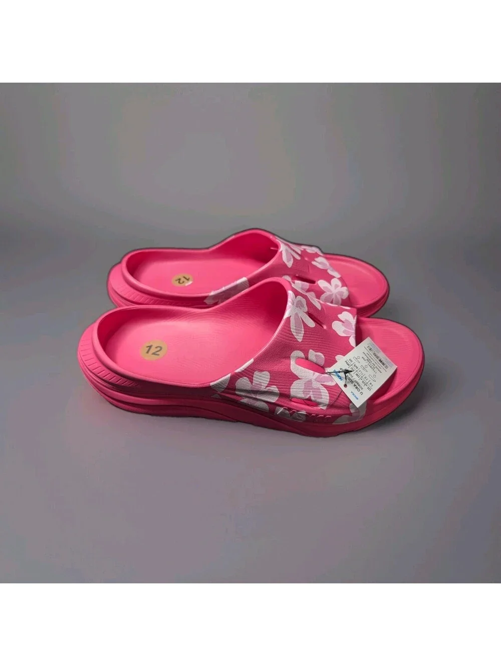 HOKA Vibrant Bloom Ora 3 Women’s 14 Men's 12 US Pink Recovery Slide Sandals